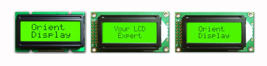 Orient Display: COB/Chip on Board Character LCD Display, várias opções de resolução e luz de fundo, modo LCD negativo STN